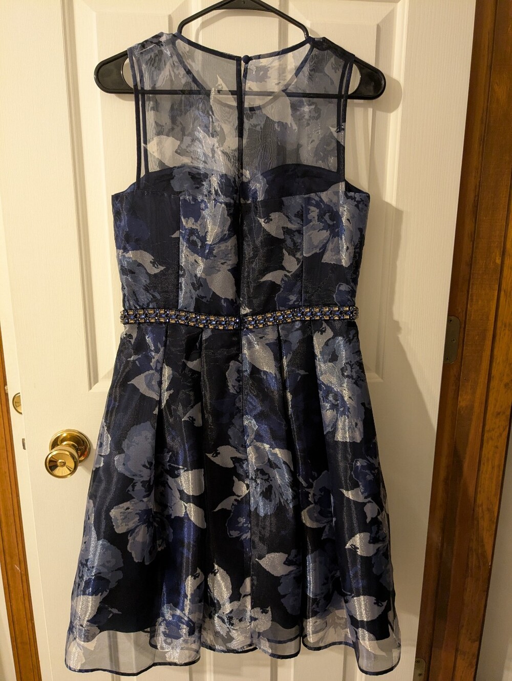 Eliza J Navy Floral Cocktail Dress - Picture 5 of 5